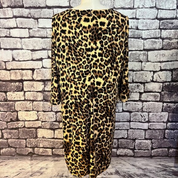 Chico's So Slimming NWT Black & Brown Animal Print Dress Size XL - Picture 6 of 10